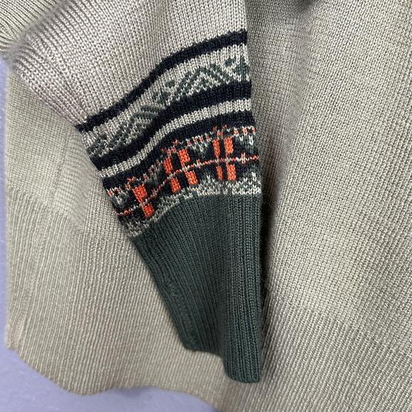 ATHLETA Womens Small Nordic Zip Sweater Faux Fur Trim Coat Wool Acrylic - Picture 4 of 5